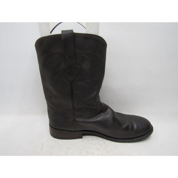 Resistol Ranch Mens Size 12 EE Brown Leather Roper Cowboy Western Boots main image 11